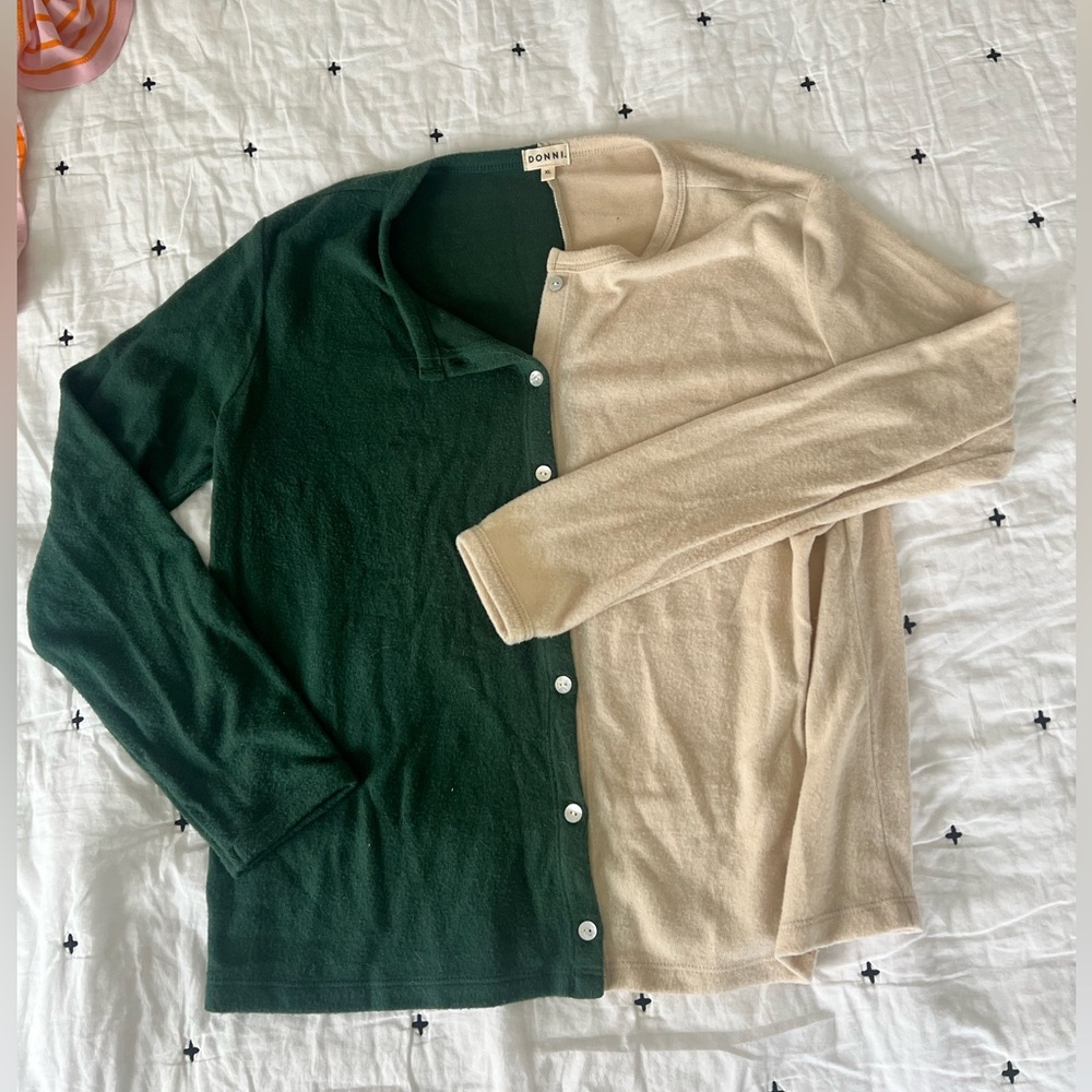 Donni two-tone cardigan